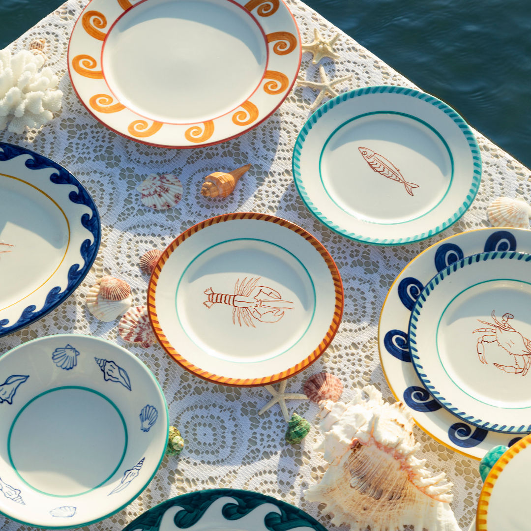 Fish Dessert Plate Set-Of-Two