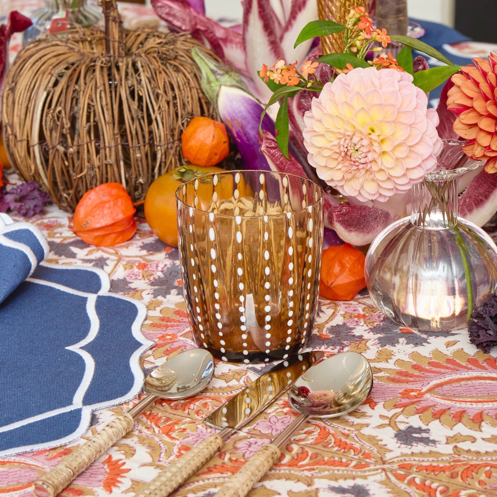 Amber Speckled Water Glasses (Set of 6)