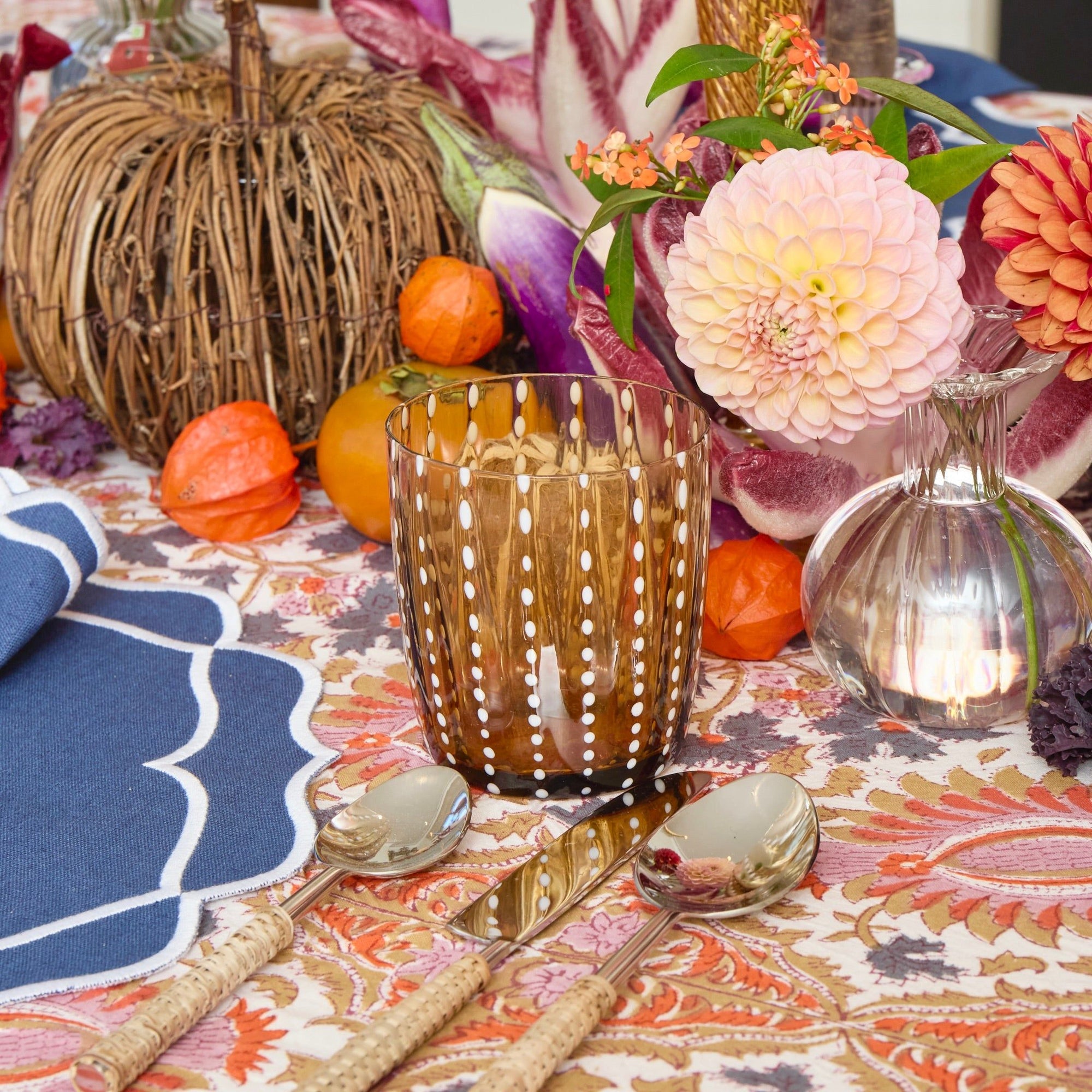 Amber Speckled Water Glasses (Set of 6)