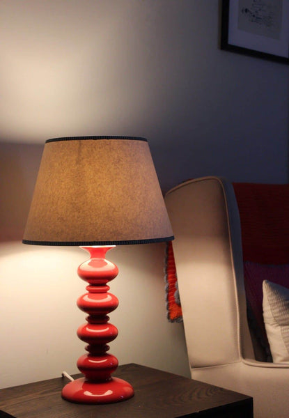 Striped Edge - Hand Painted Empire Lampshade With Striped Boarder