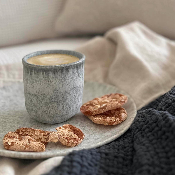 Grey Coffee Cup Candle - Mediterranean Fig + Olive