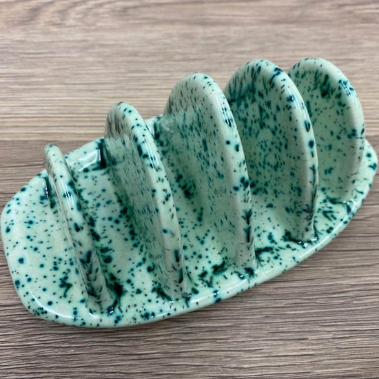 Toast Rack Speckled Green Glaze