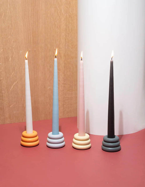 White Tapered Candles - Set of 2