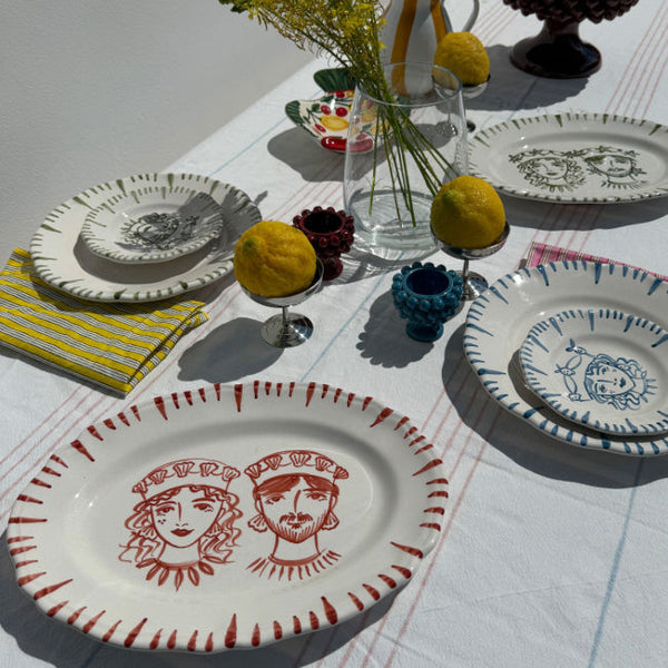 Re Di Sicilia Plate Lemon Woman - 20cm