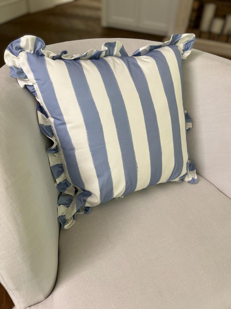 Purple Striped Cushion - Between Us