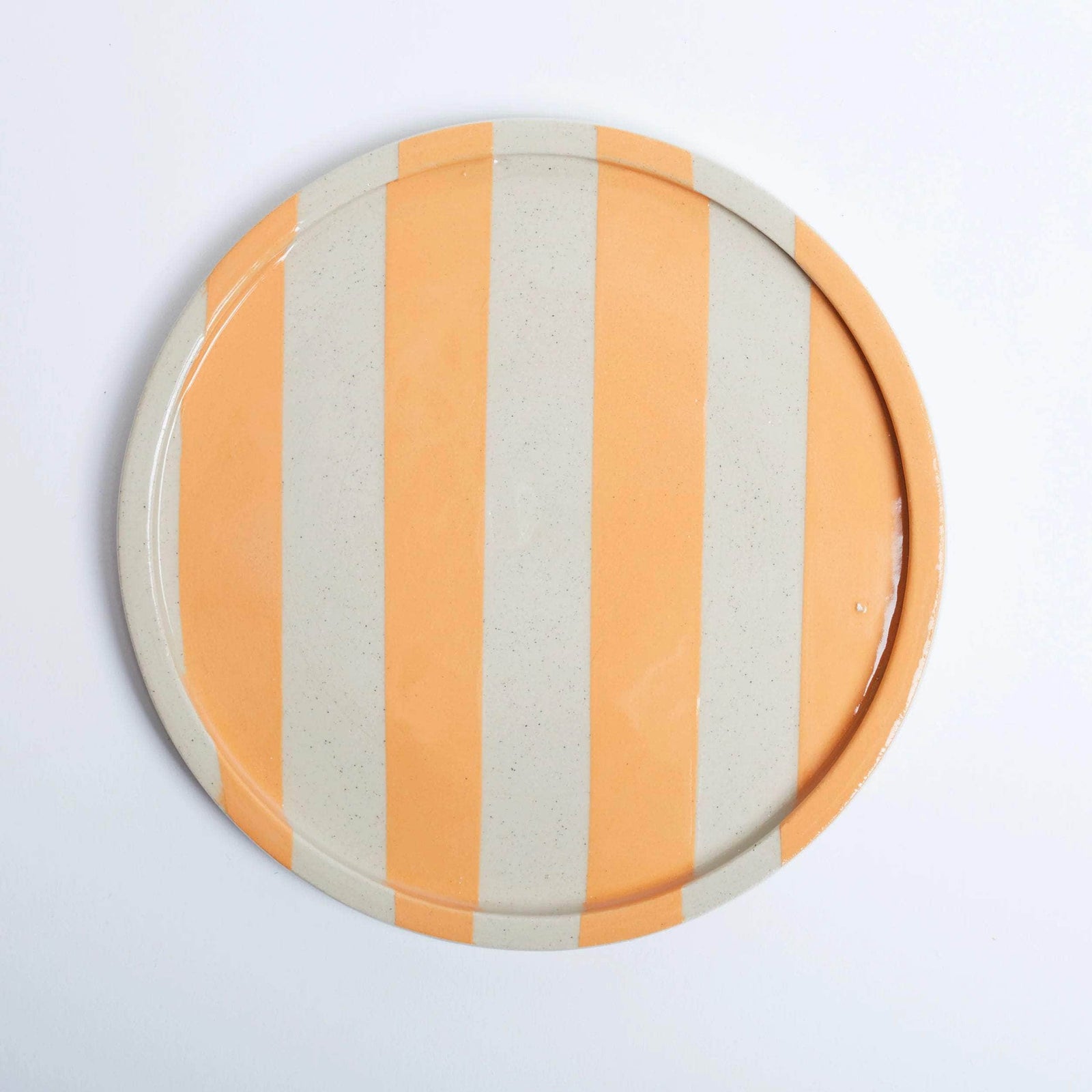 Duci Striped Plate Orange 15cm