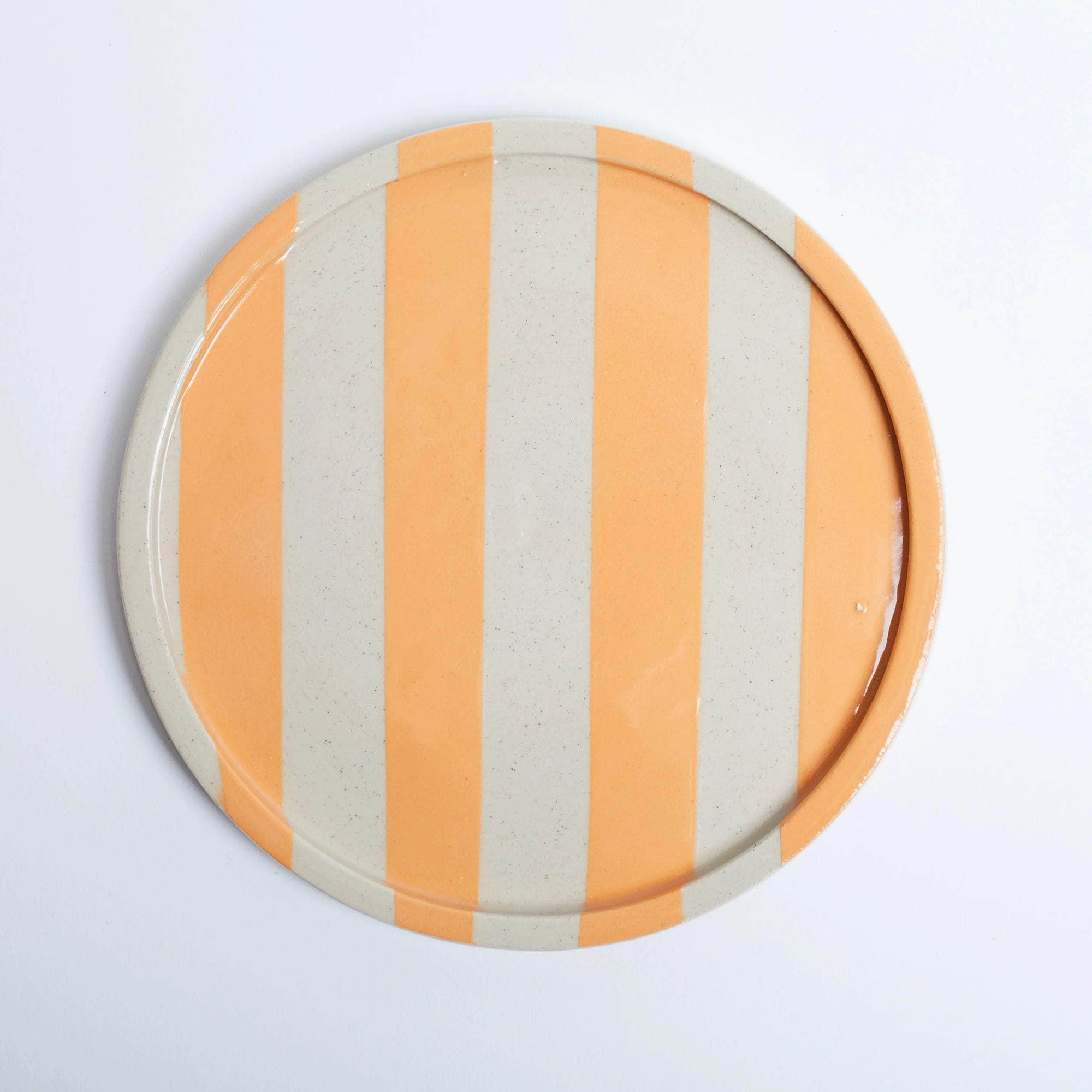 Duci Striped Plate Orange 15cm