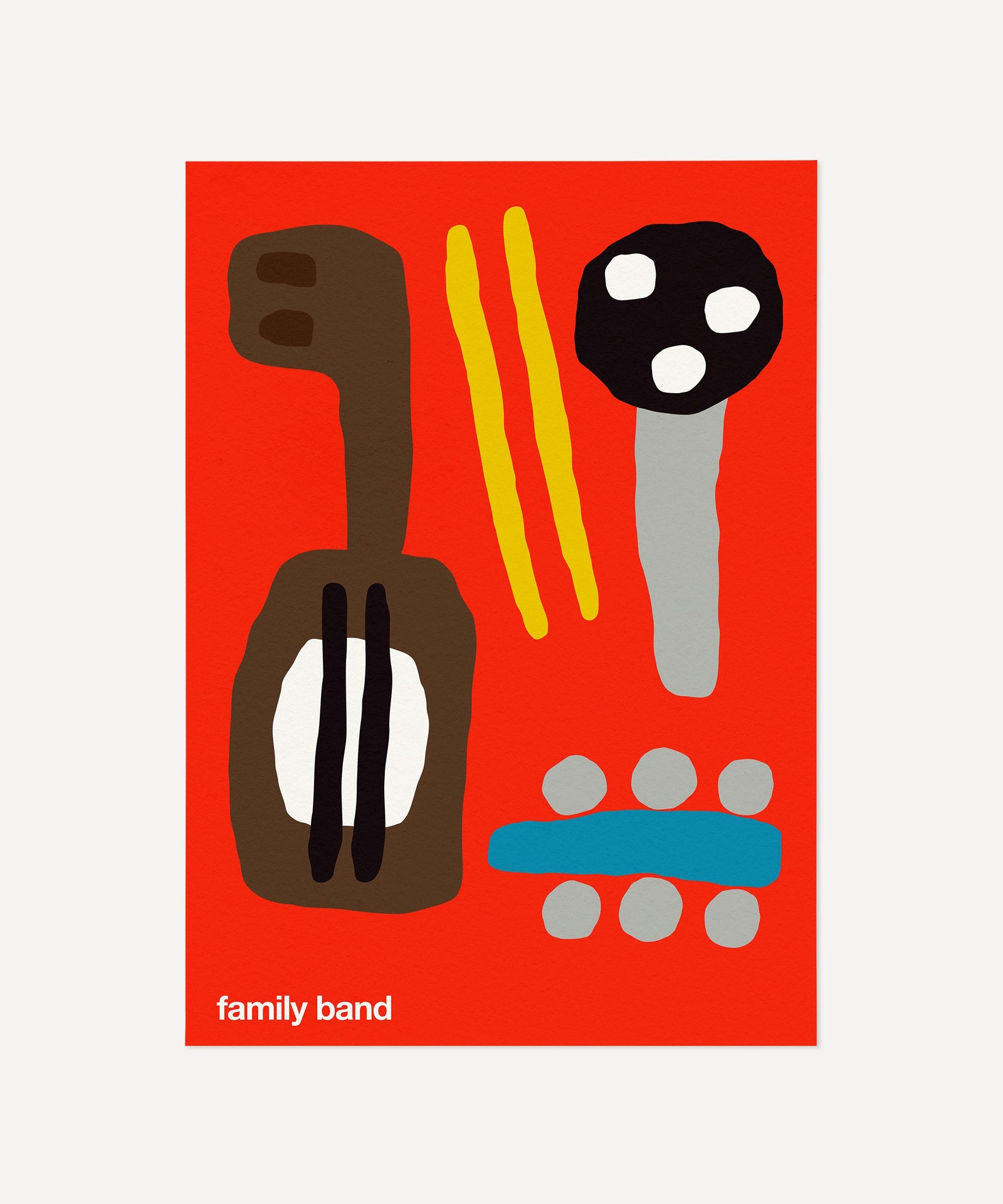 Family Band Print - Red