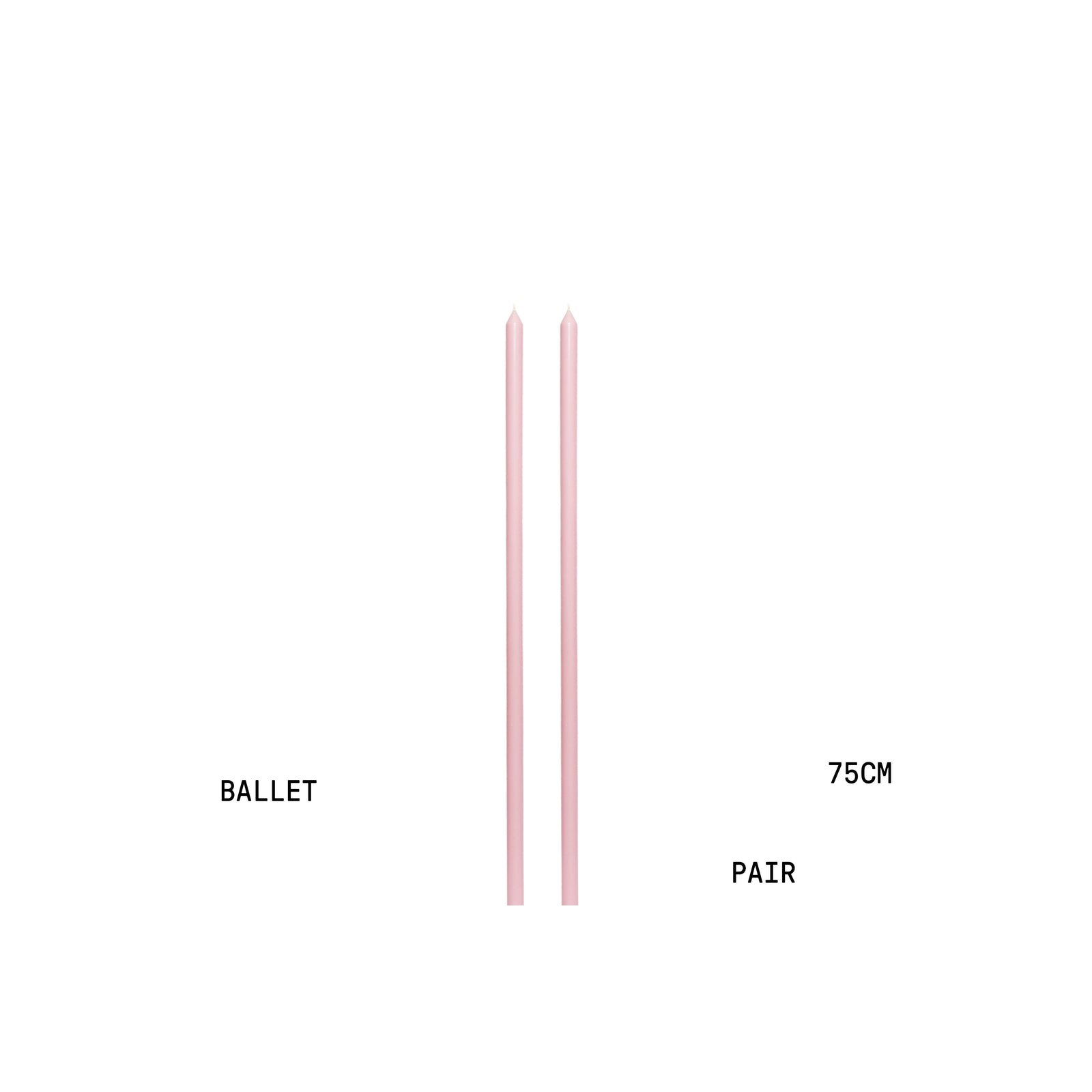 Ballet Tapered METRE Candle Pair