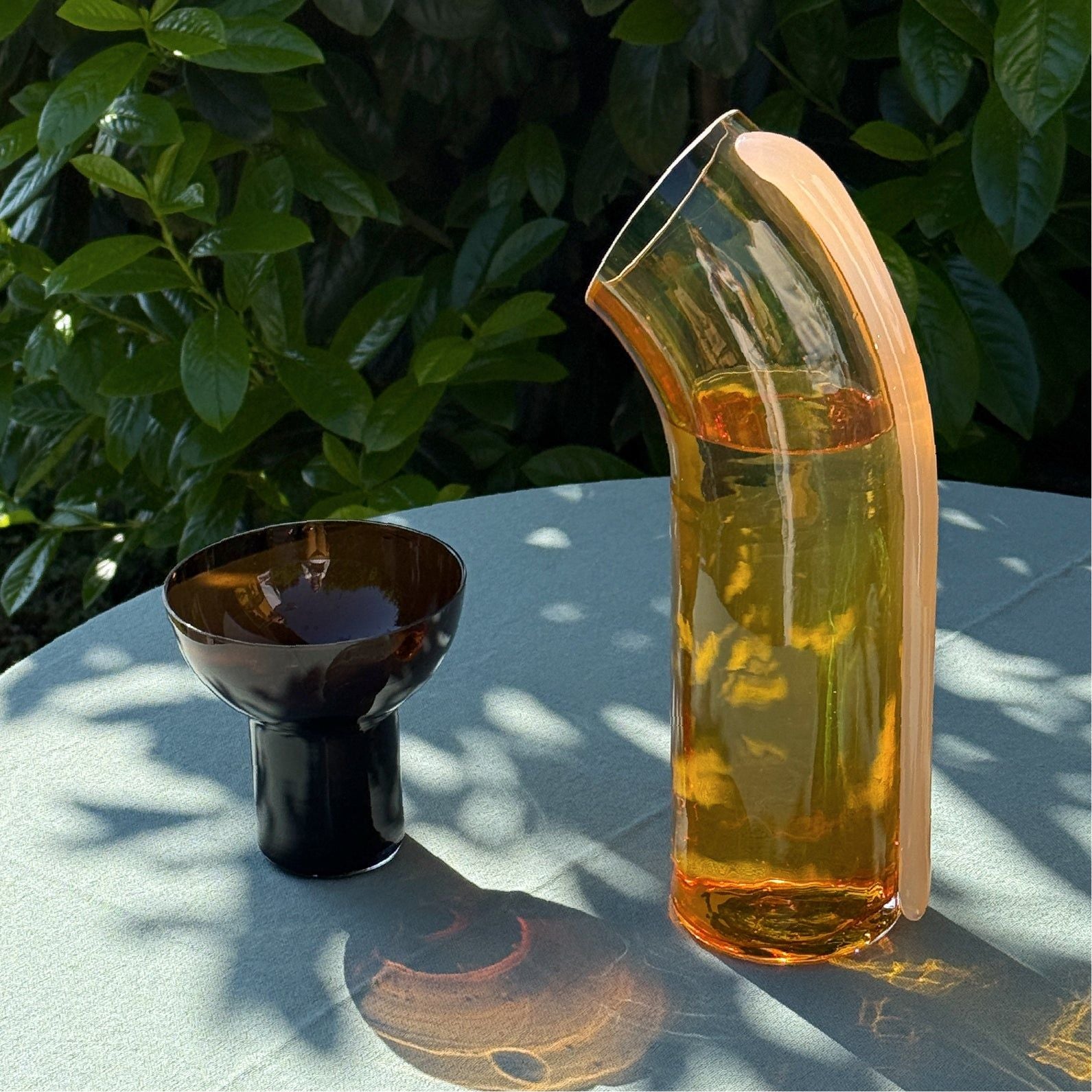 NESSIE Carafe - Aurora with Apricot stripe