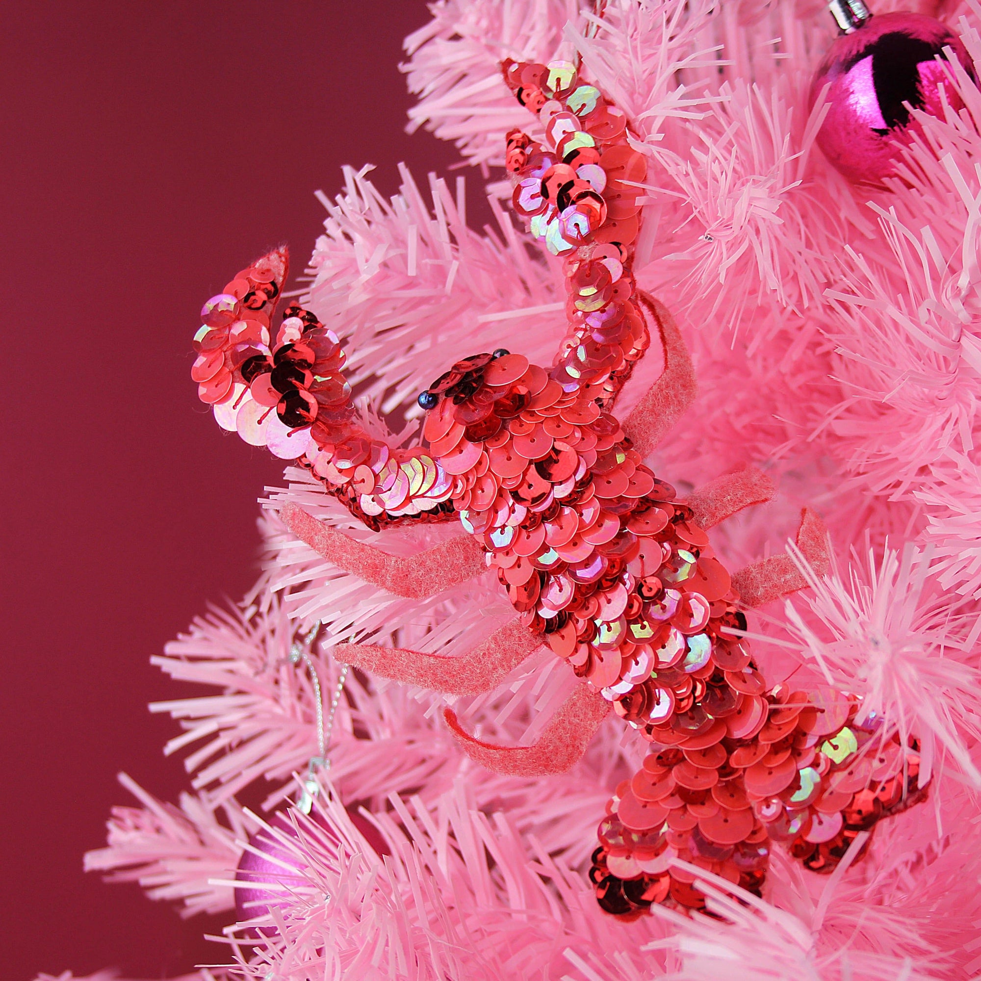 Larry the Lobster Sequin Ornament