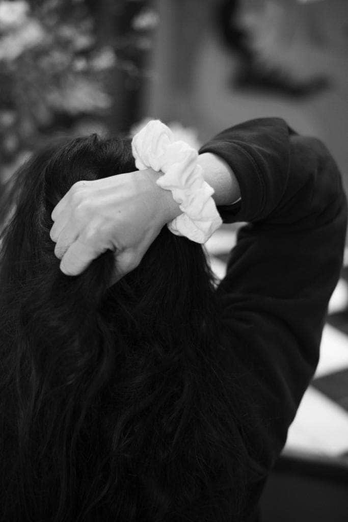 Scrunchie in textured linen