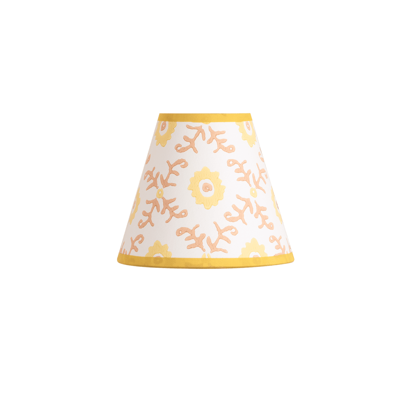 Folk Flower Mini Lampshade - Yellow / Terracotta