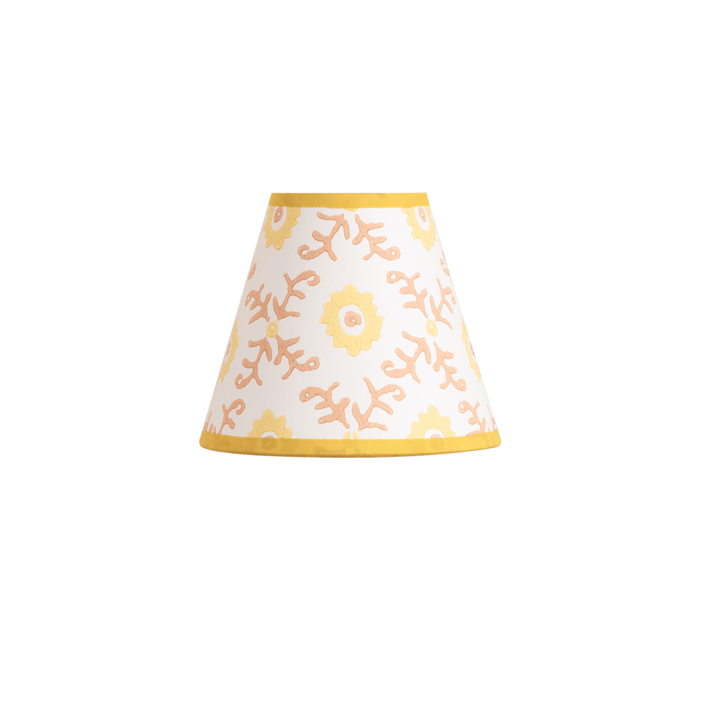 Folk Flower Mini Lampshade - Yellow / Terracotta