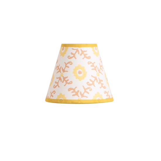 Folk Flower Mini Lampshade - Yellow / Terracotta