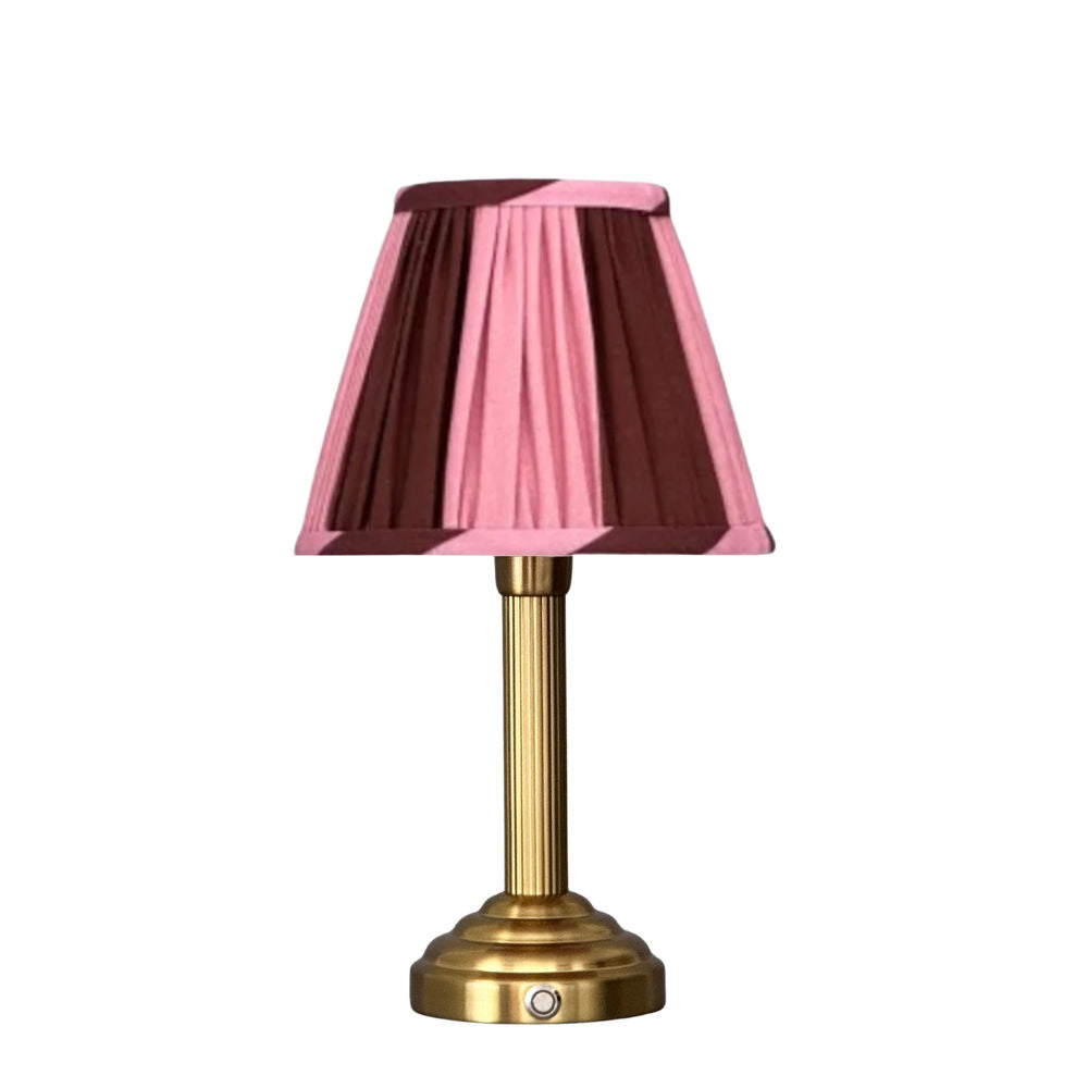 Molly Lamp - Pink/Brown Stripes