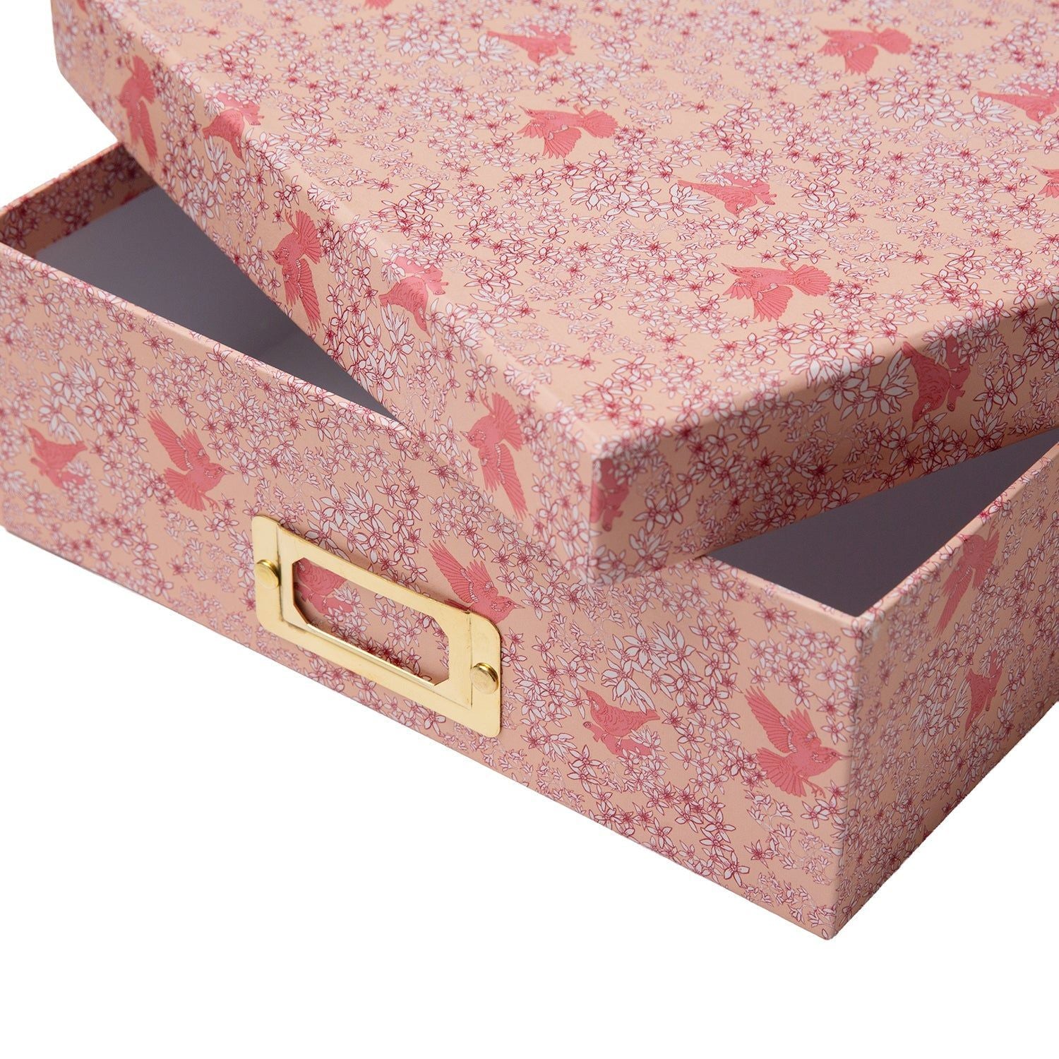Corali Sand Pink Lidded Portfolio Box
