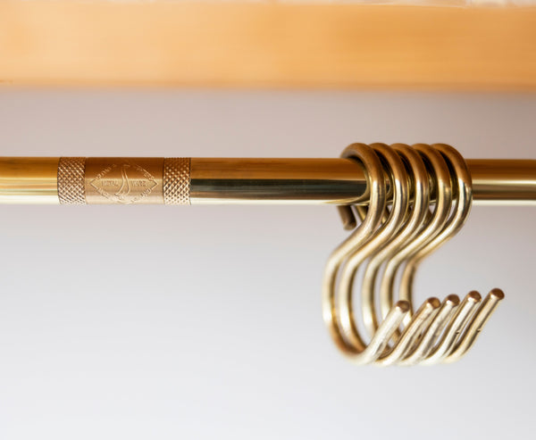 Brass Customisable Length Rail 80cm - 120cm