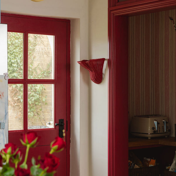 Luna Wall Light Shade, Small Red