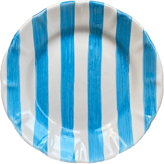 Striped Plate 21 cm – Turquoise