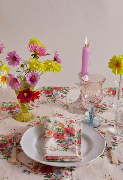 Garden Bouquet Linen Tablecloth