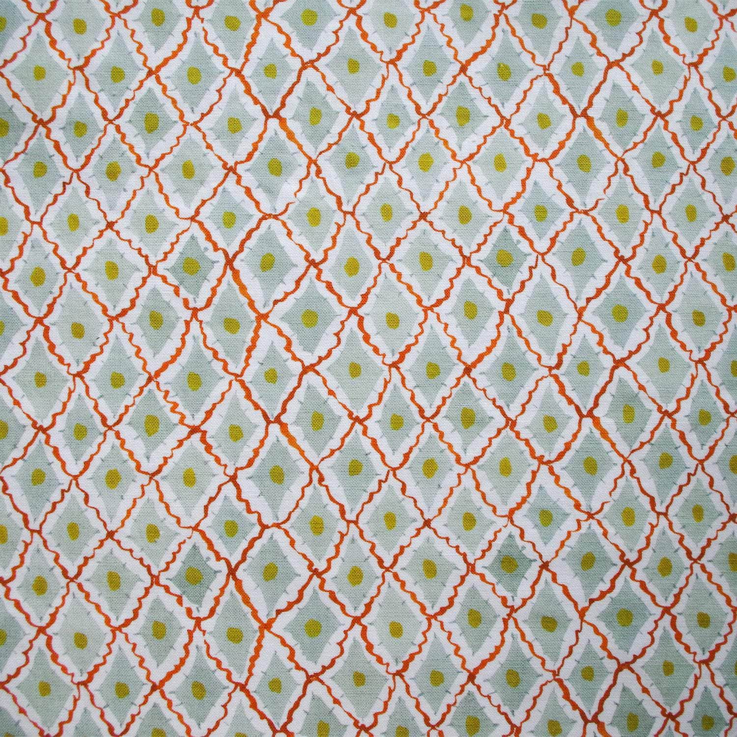 Printed Diamonds Fabric - Red