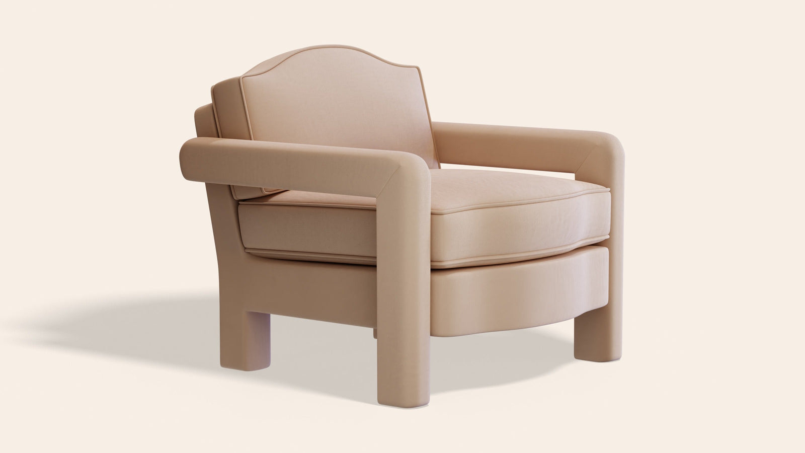 Elio Armchair, Rose Linen