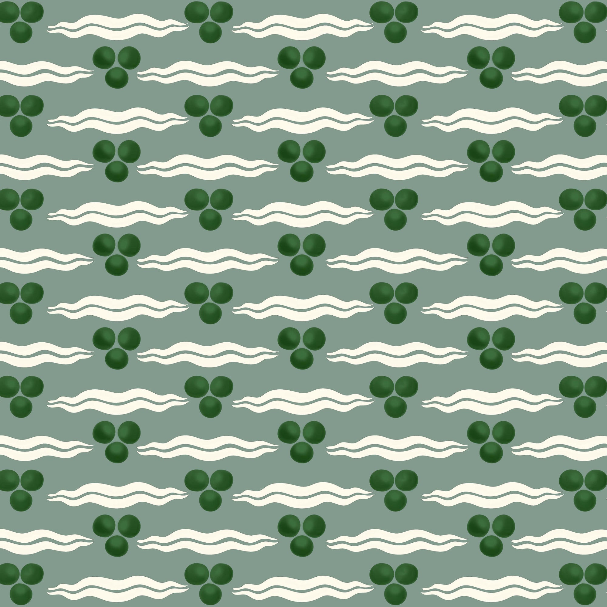 Chintamani Wallpaper - Antique Green