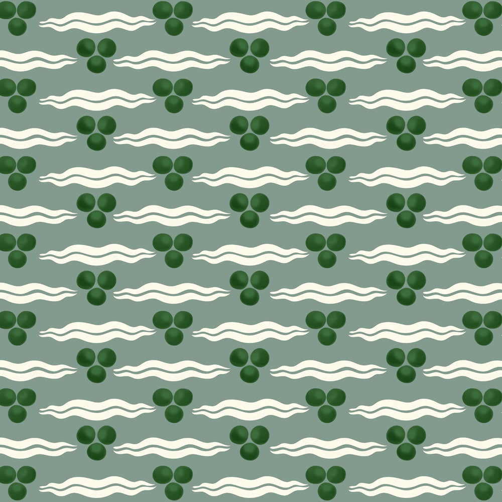 Chintamani Wallpaper - Antique Green