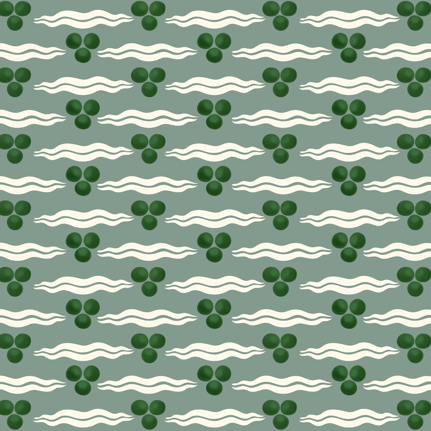 Chintamani Wallpaper - Antique Green