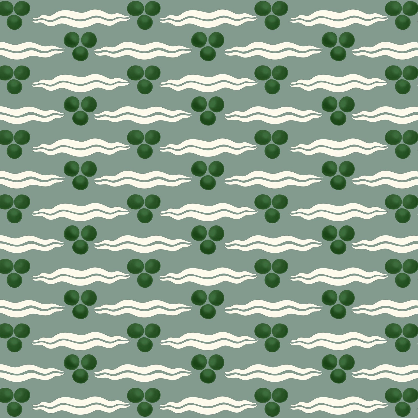 Chintamani Wallpaper - Antique Green