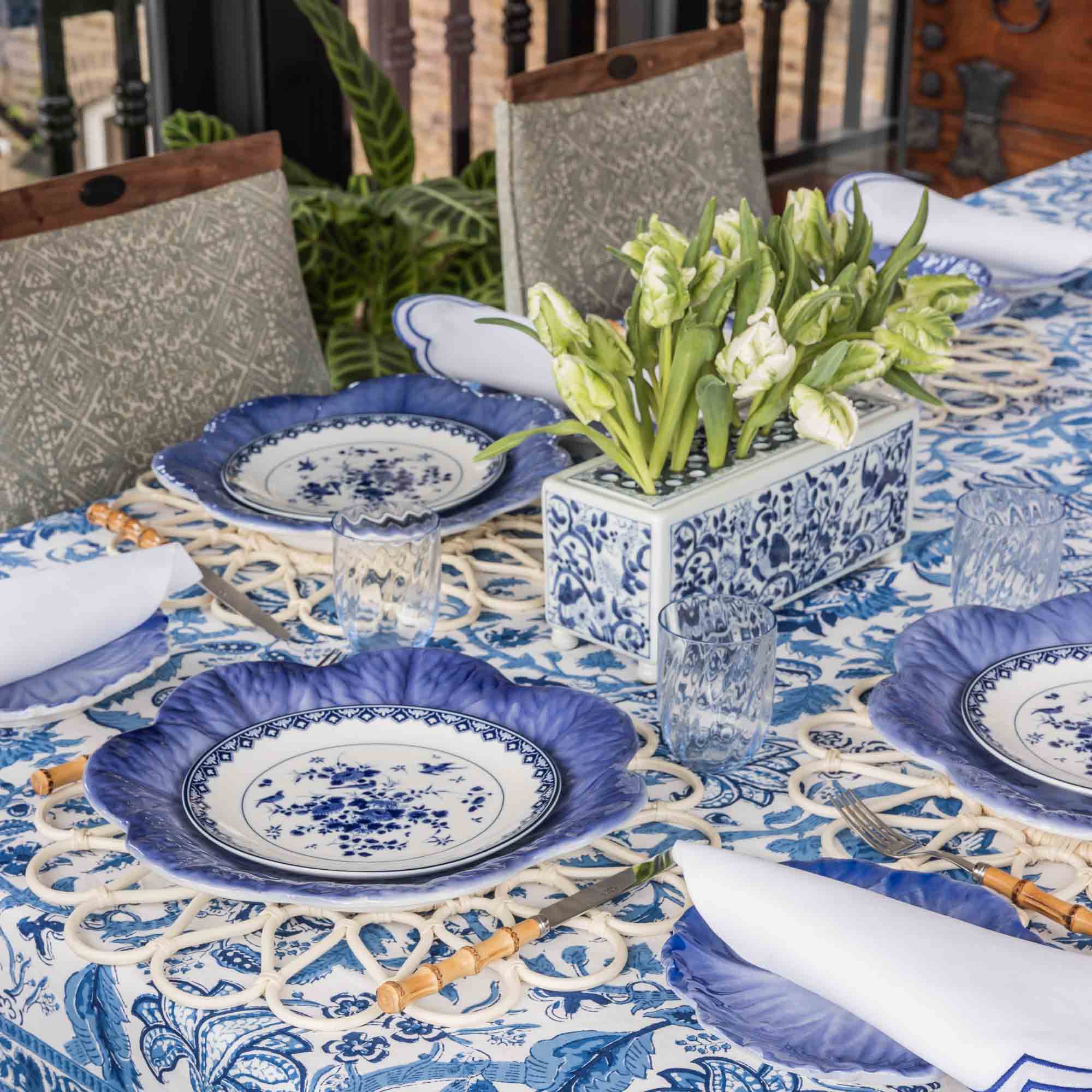 Delft Tulipiere Rectangle Vase