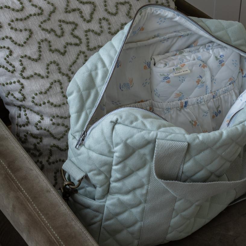 Baby Changing Bag - Sage (With Pram Clips)