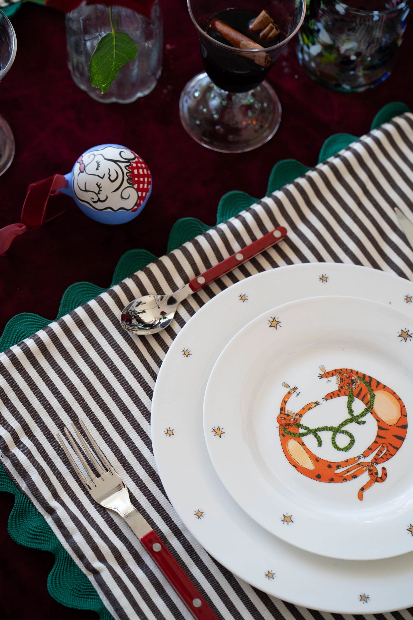 Hand Painted Ceramic Christmas Baubles