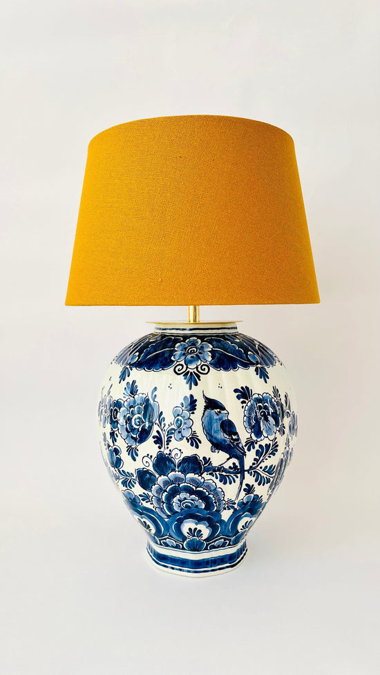 Antique Delft Bird Lamp