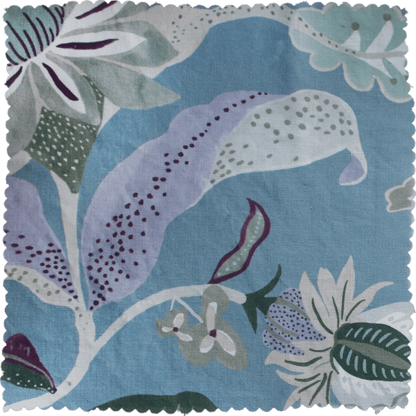 Printed Walled Garden Fabric - Blue