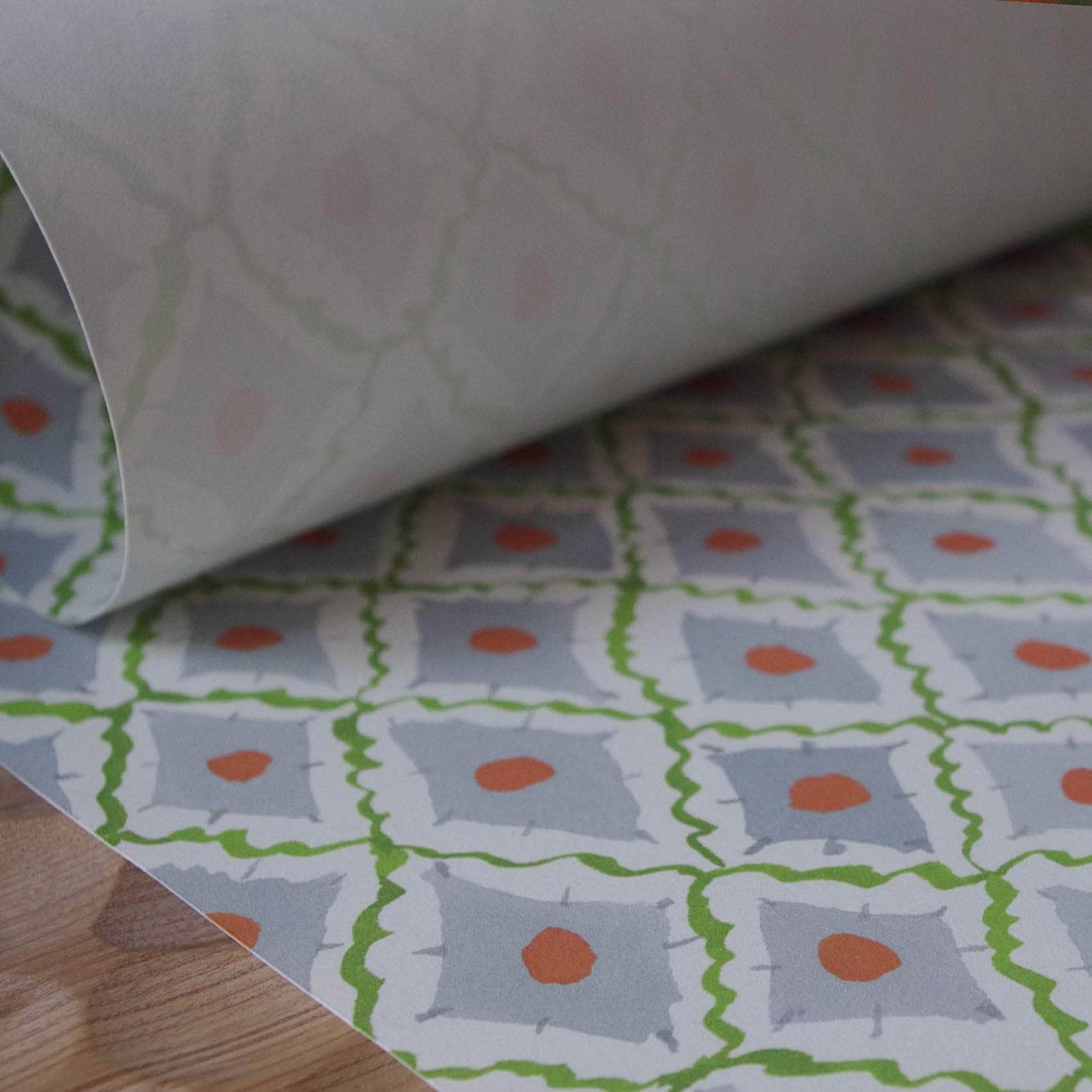 Printed Diamonds Wallpaper - Green