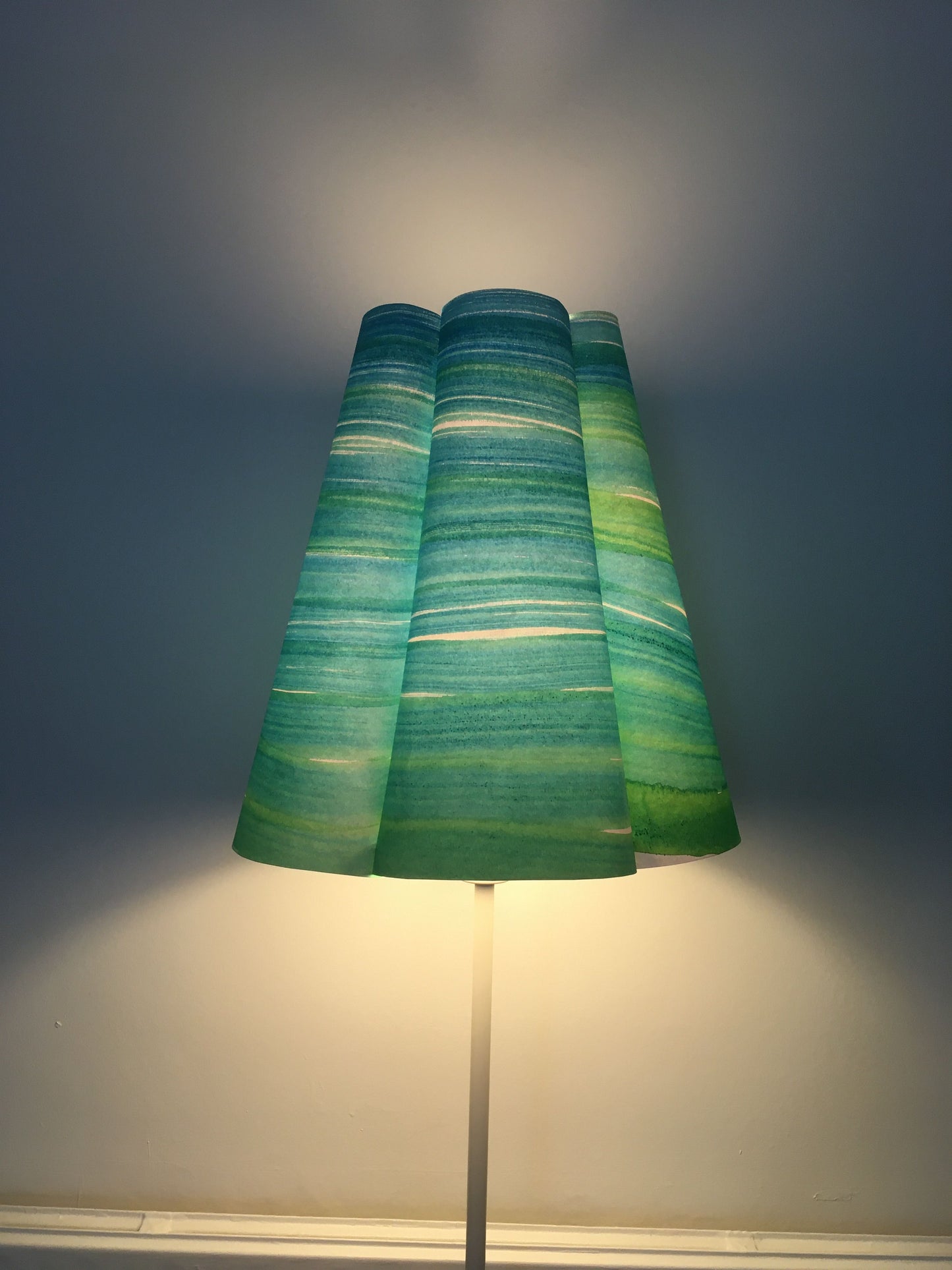 Conical Blue Paper Lampshade