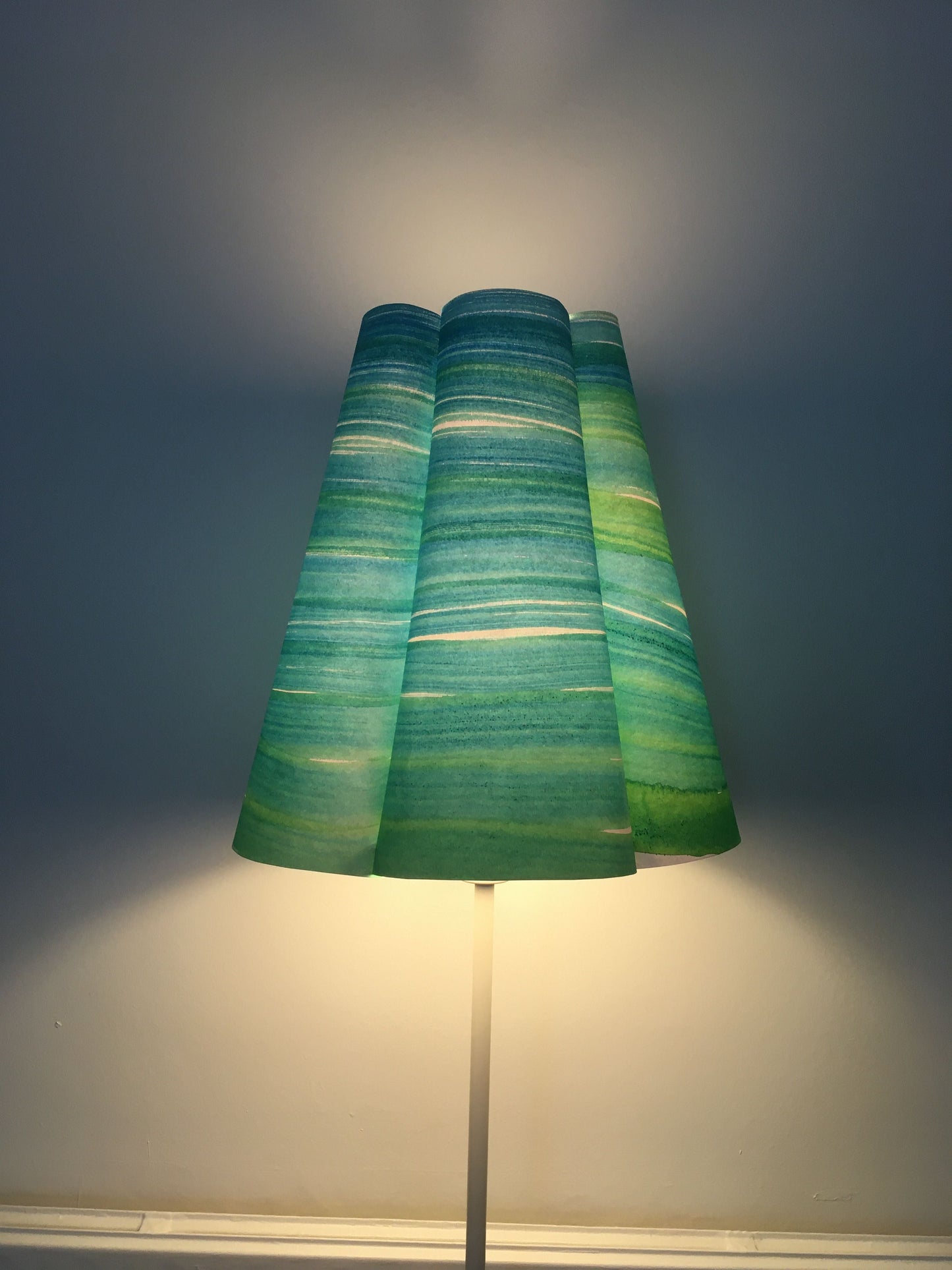 Conical Blue Paper Lampshade