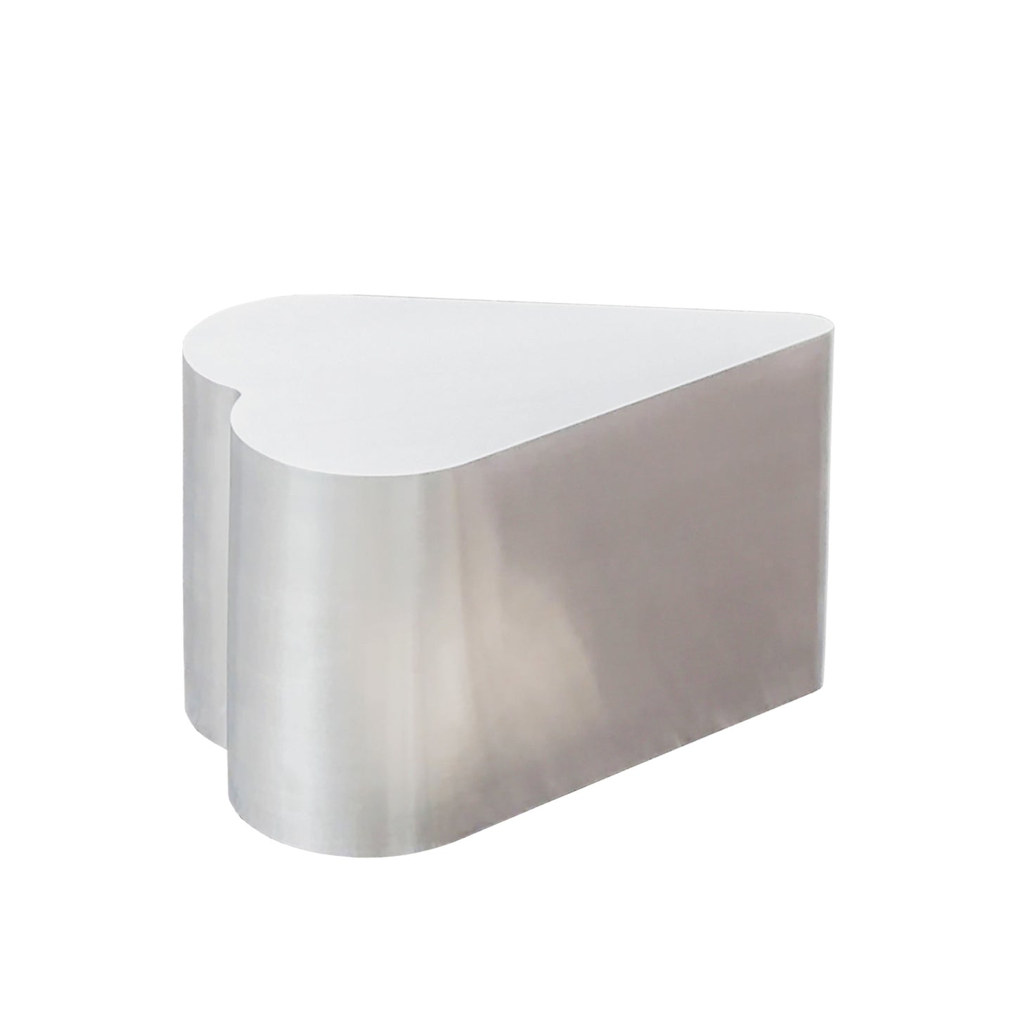 Heart Stainless Steel Brushed Side Table