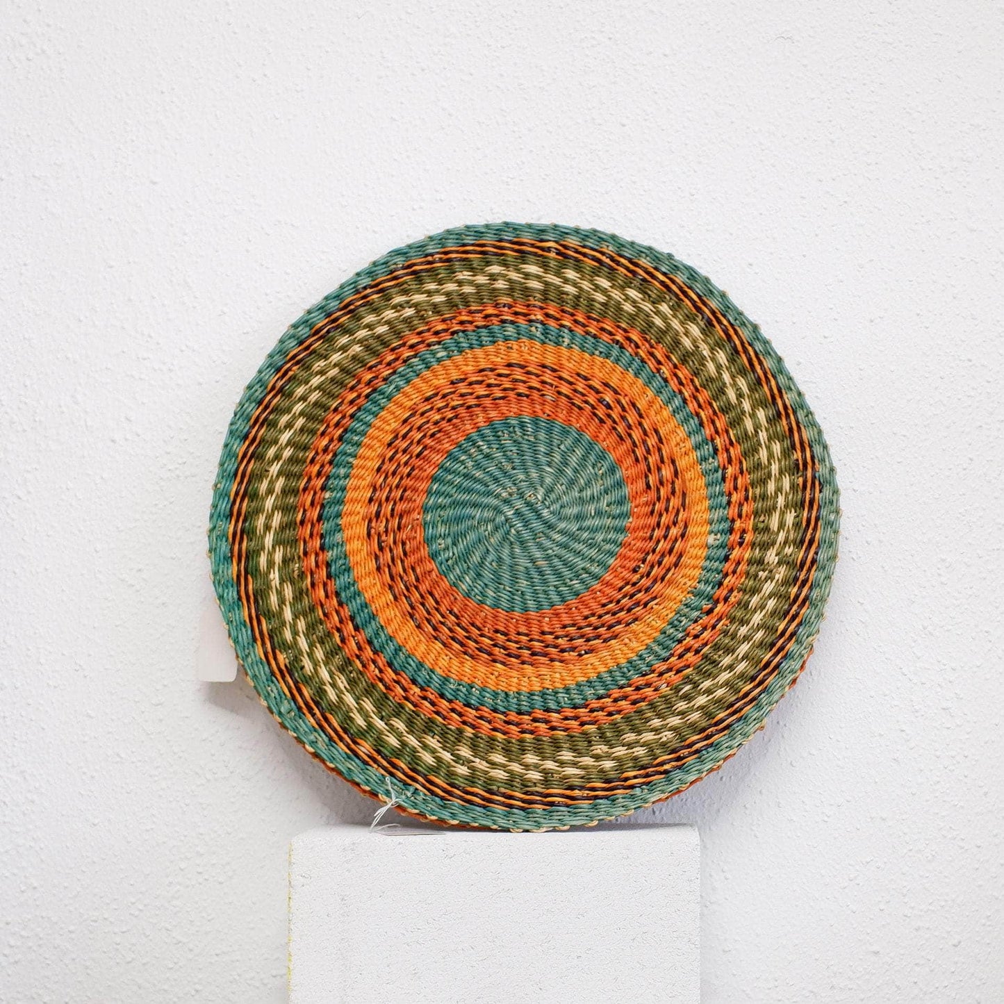Colourful Placemats from Ghana - Complementary Set of 2 - Turquoise & Orange