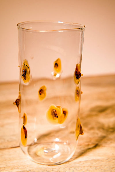 Yellow prickly Glasses (set of 4)