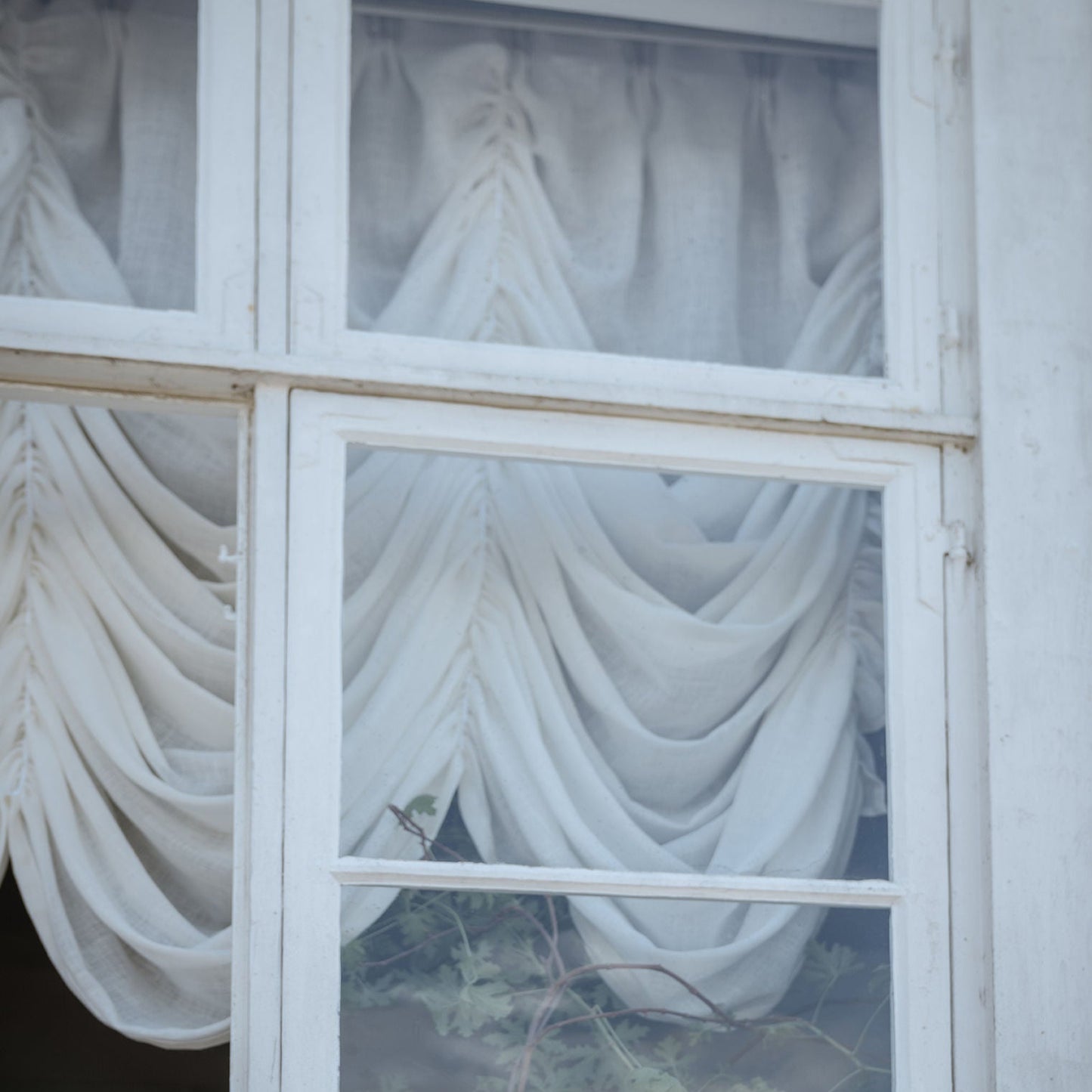 Draped Linen Curtain