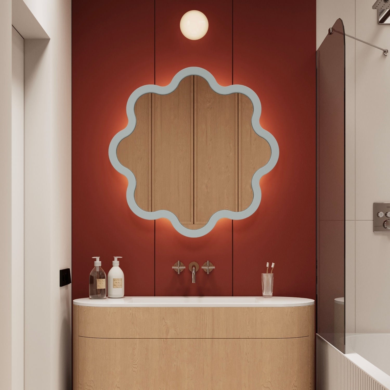 Hvyli Round - Wavy Mirror