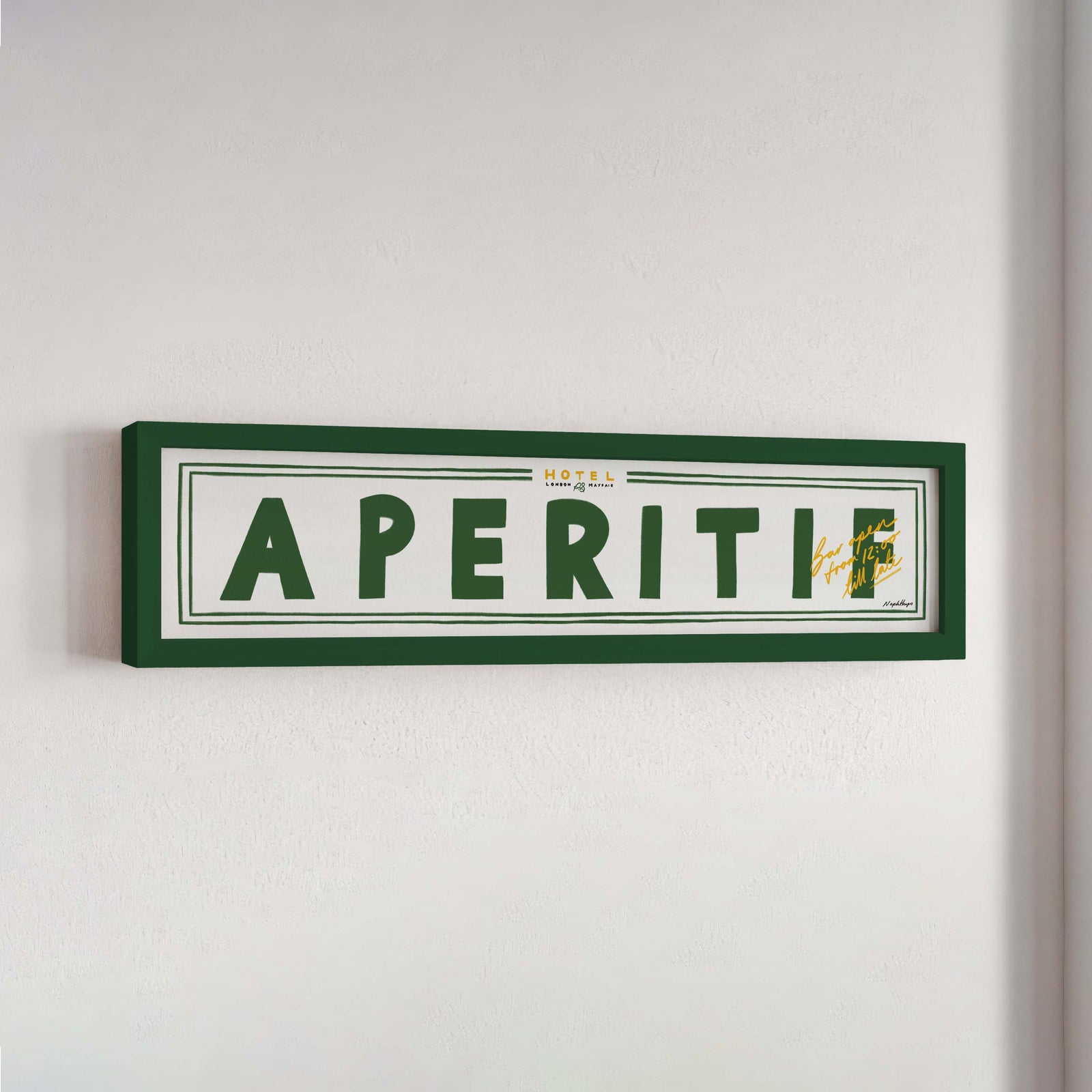 Aperitif Panoramic Framed Print