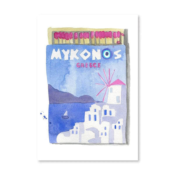 Mykonos Matchbook Print
