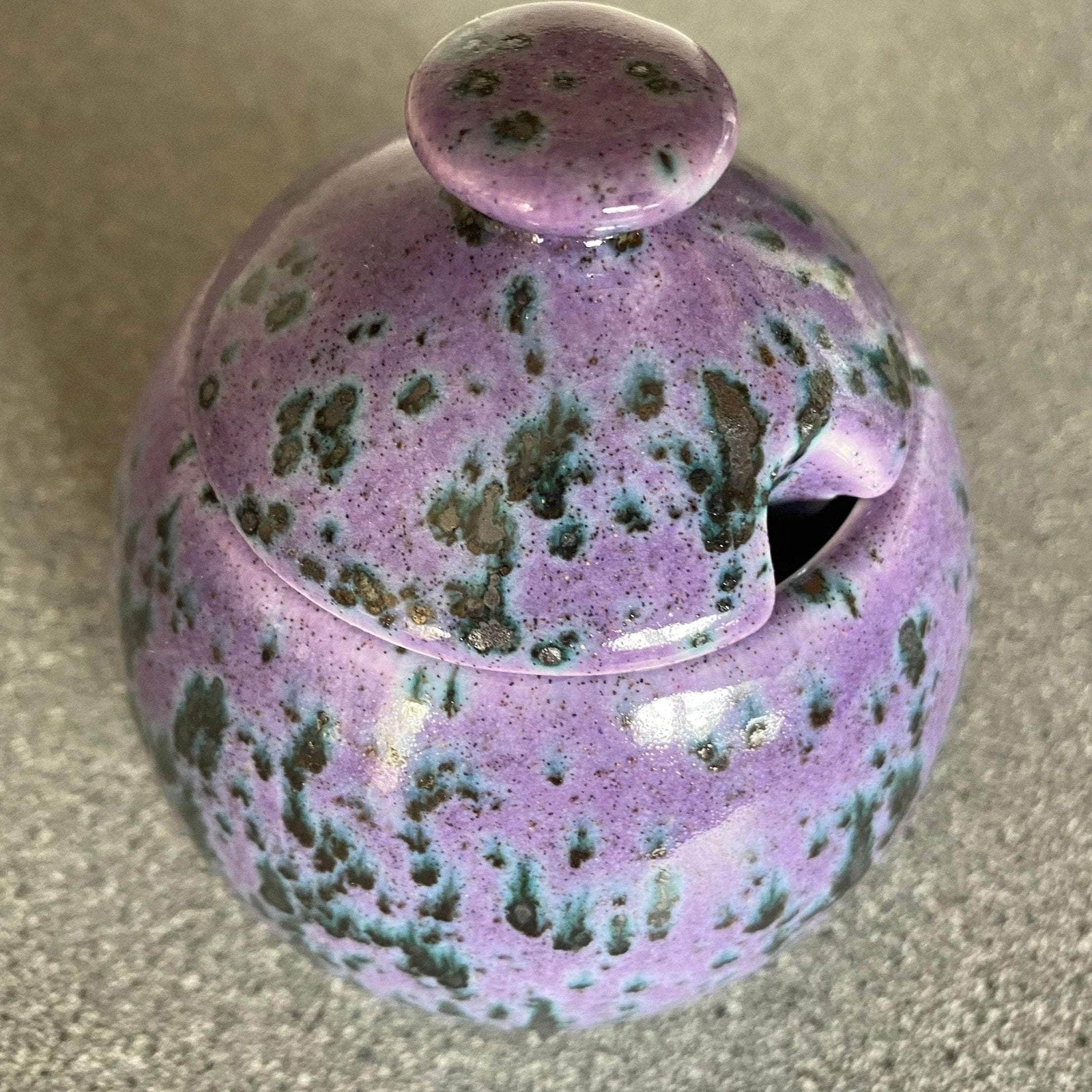 Sugar Bowl Speckled Purple Glaze