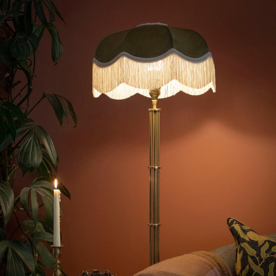 The Pistachio Fringed Lampshade