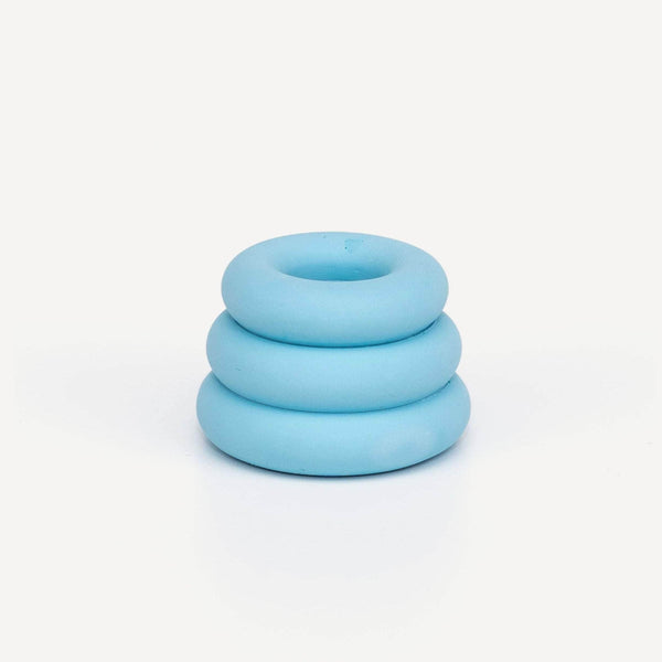 Electric Blue Triple O Candleholder