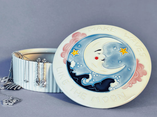 Large - Make Waves Ceramic Treasure Box